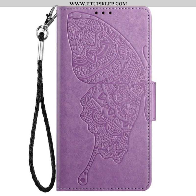 Etui Folio do Samsung Galaxy S23 Ultra 5G Dwukolorowy Barokowy Motyl